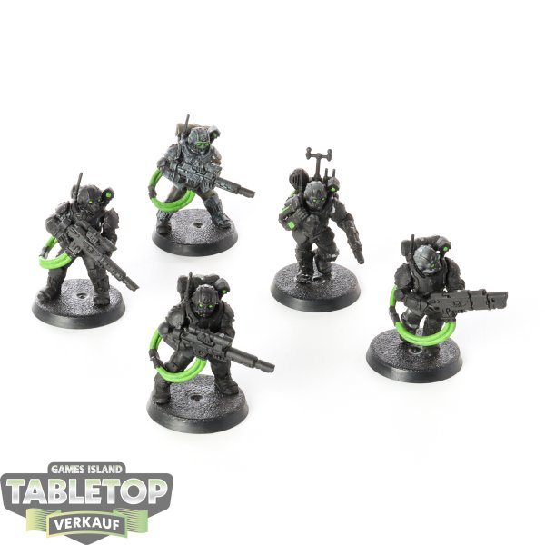 Astra Militarum - 5x Militarum Tempestus Scions - teilweise bemalt