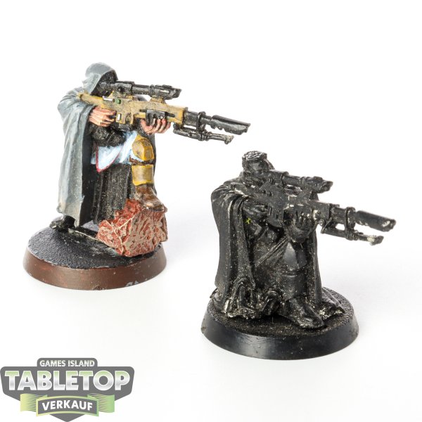 Astra Militarum - 2x Cadian Snipers klassisch - teilweise bemalt