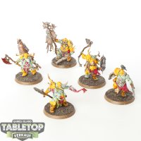 Maggotkin of Nurgle - 5 x Putrid Blightkings - bemalt