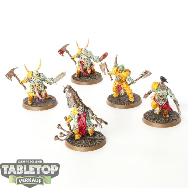 Maggotkin of Nurgle - 5 x Putrid Blightkings - bemalt