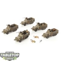 Flames of War - 5x M3 Halftrack Transport - bemalt