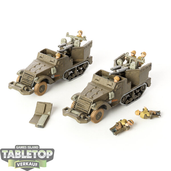 Flames of War - Anti-aircraft guns mounted on M3 half-track - bemalt
