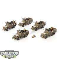 Flames of War - 5x M3 Halftrack Transport - bemalt