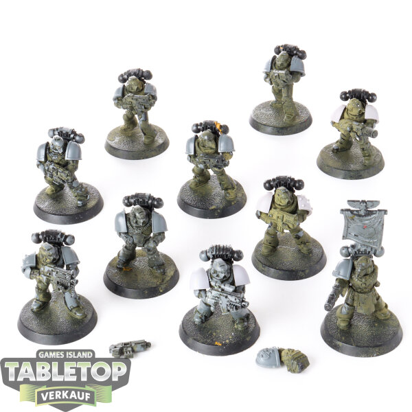 Space Marines - 10 Tactical Squad - teilweise bemalt
