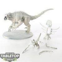 Seraphon - Saurus Oldblood on Carnosaur - grundiert