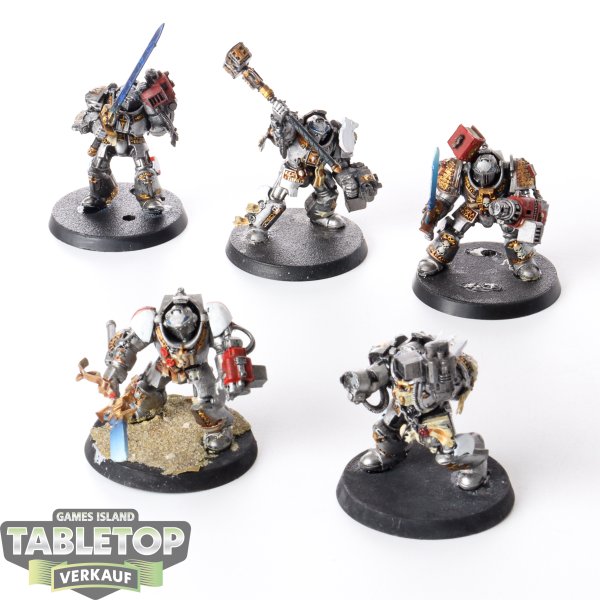 Grey Knights - 5x Grey Knights Terminator Squad - bemalt