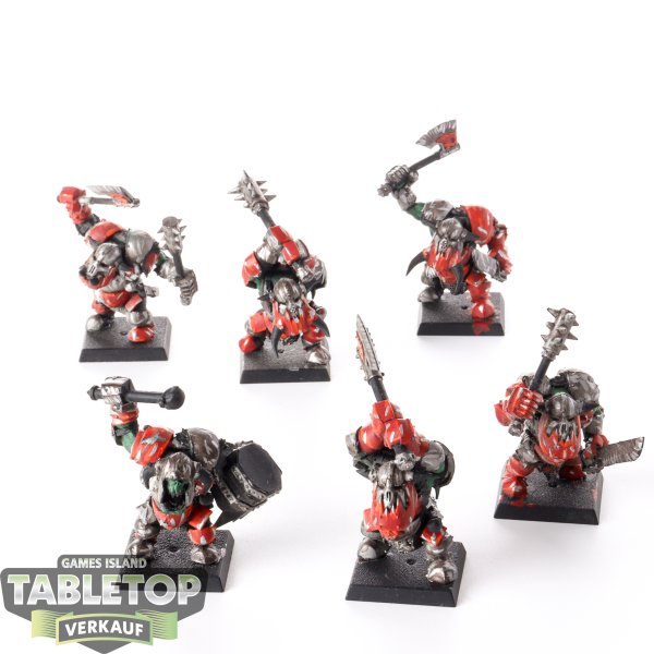 Orc & Goblin Tribes - 6x Black Orcs - bemalt