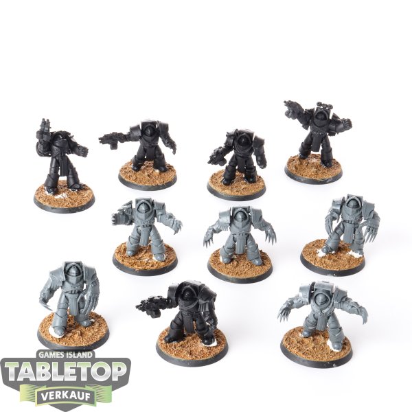 Horus Heresy - 10x Legion Cataphractii Terminator Squad - teilweise bemalt