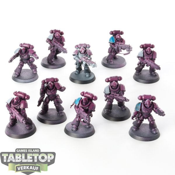 Space Marines - 10 x Primaris Intercessors - teilweise bemalt