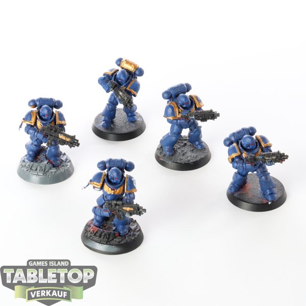 Ultramarines - 5 x Primaris Intercessors - teilweise bemalt