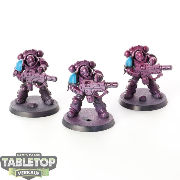 Space Marines - 3 x Primaris Eradicators - teilweise bemalt