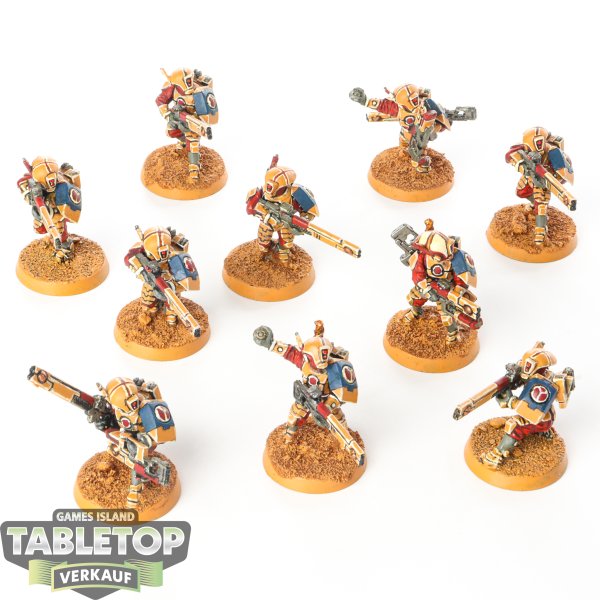 Tau Empire - 10x Fire Warriors Strike Team - bemalt