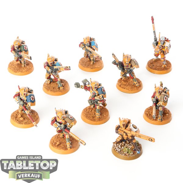 Tau Empire - 10x Fire Warriors Strike Team - bemalt