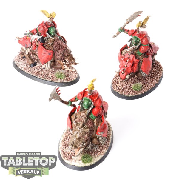 Orruk Warclans - 3x Gore-gruntas - bemalt