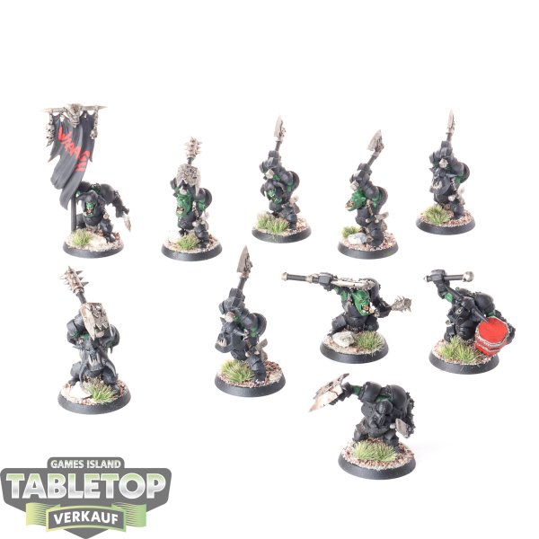 Orruk Warclans - 10x Black Orc Mob - teilweise bemalt