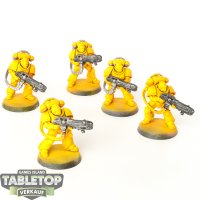 Imperial Fists - 5 Primaris Hellblasters - teilweise bemalt