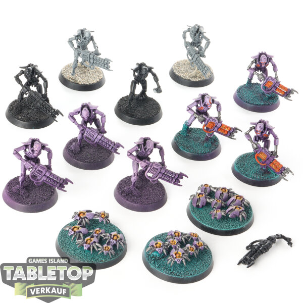 Necrons - 10 x Necron Warriors - teilweise bemalt