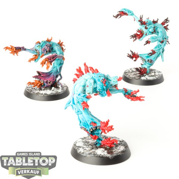 Chaos Daemons - 3 Flamers of Tzeentch - bemalt