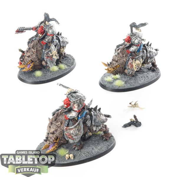 Orruk Warclans - 3 x Gore-gruntas - bemalt