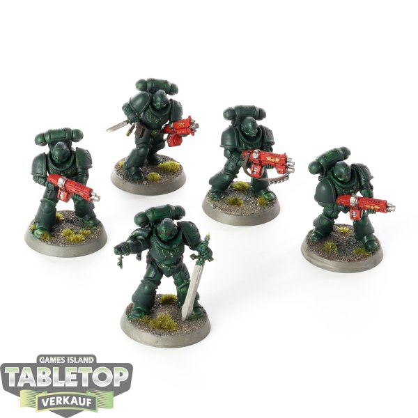 Dark Angels - 5 x Intercessors - teilweise bemalt