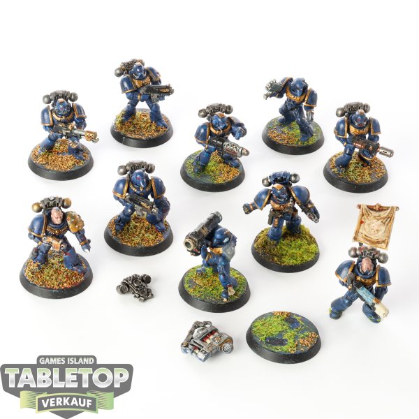 Space Marines - 10 x Tactical Squad klassisch - teilweise bemalt