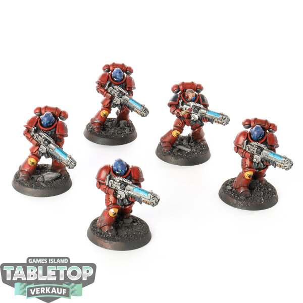 Space Marines - 5x Primaris Hellbasters - bemalt
