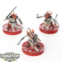 Tyraniden - 3 x Tyranid Warriors - bemalt