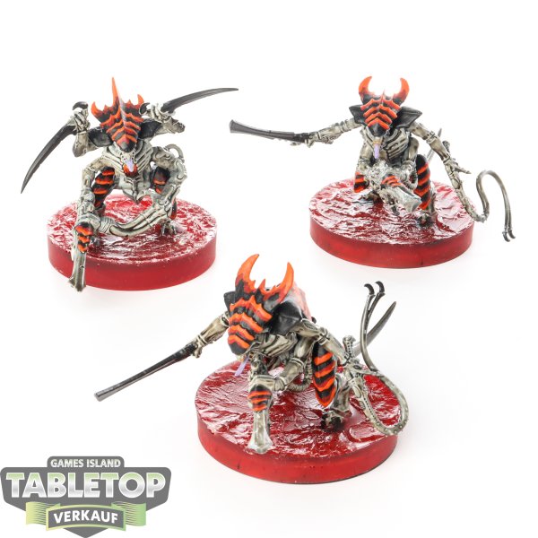 Tyraniden - 3 x Tyranid Warriors - bemalt