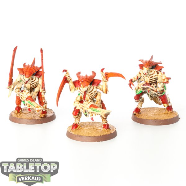 Tyraniden - 3x Tyranid Warriors - bemalt