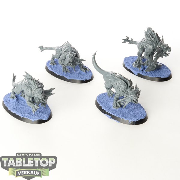 Chaos Daemons - 4 Flesh Hounds - unbemalt