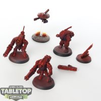 Tau Empire - 3x XV25 Stealth Battlesuits - teilweise bemalt