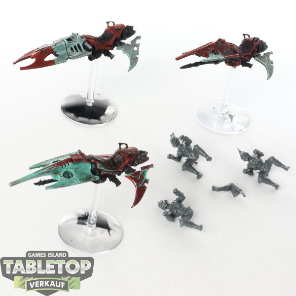 Drukhari - 3x Reavers - teilweise bemalt