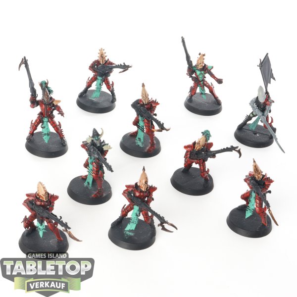 Drukhari - 10x Kabalite Warriors - teilweise bemalt