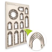 Green Stuff World - Skeleton Miniature Windows - Small