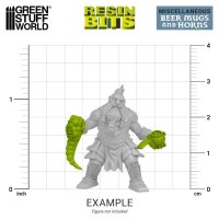 Green Stuff World - 3D printed set - Beer Mugs and Horns