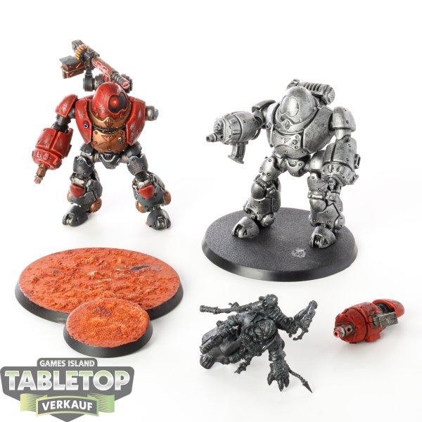Adeptus Mechanicus - 2x Kastelan Robots - teilweise bemalt