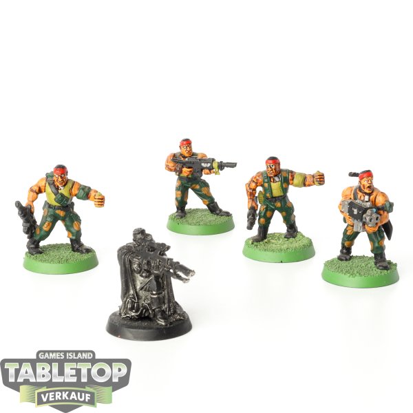 Astra Militarum - 5 x Catachan Command Squad  - teilweise bemalt