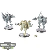 Tau Empire - 3x XV8 Crisis Battlesuit Team - unbemalt