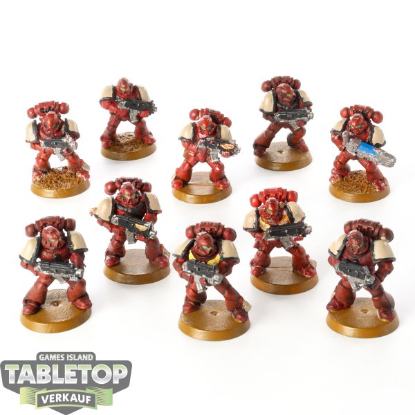 Space Marines - 10x Tactical Marines (Classic) - bemalt