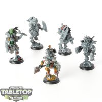 Orks - 5x Ork Stormboyz - teilweise bemalt