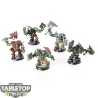 Orks - 5x Ork Nobz - bemalt