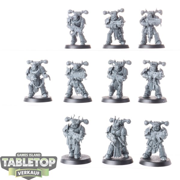 Chaos Space Marines - 10x Chaos Space Marines - unbemalt