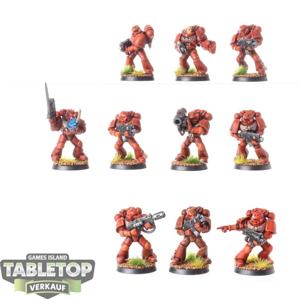 Blood Angels - 10x Tactical Squad - bemalt