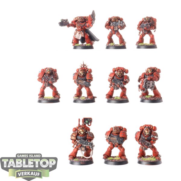 Blood Angels - 10x Tactical Squad - bemalt