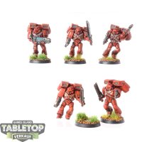 Blood Angels - 5x Assault Marines - bemalt