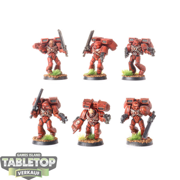 Blood Angels - 6x Assault Marines - bemalt