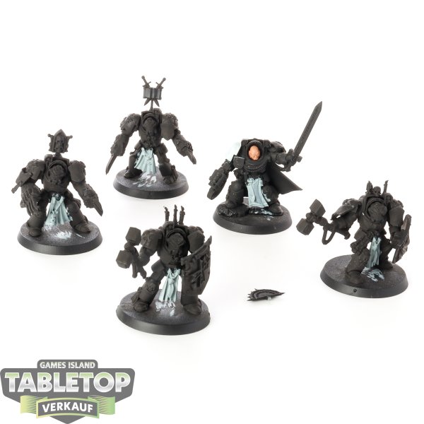 Black Templars - 5x Terminator Assault Squad - teilweise bemalt