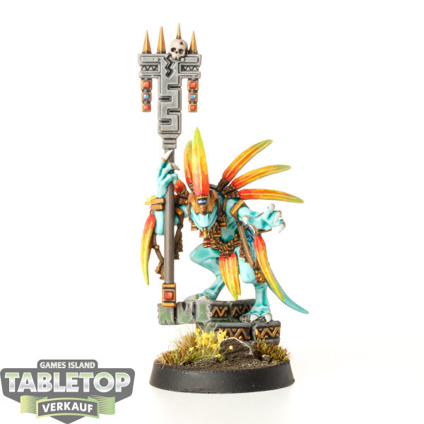 Seraphon - Skink Starpriest - gut bemalt