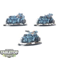 Space Wolves - 3 x Outriders - gut bemalt