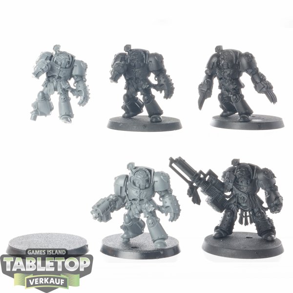 Dark Angels - 5 x Terminator Squad klassisch - teilweise bemalt